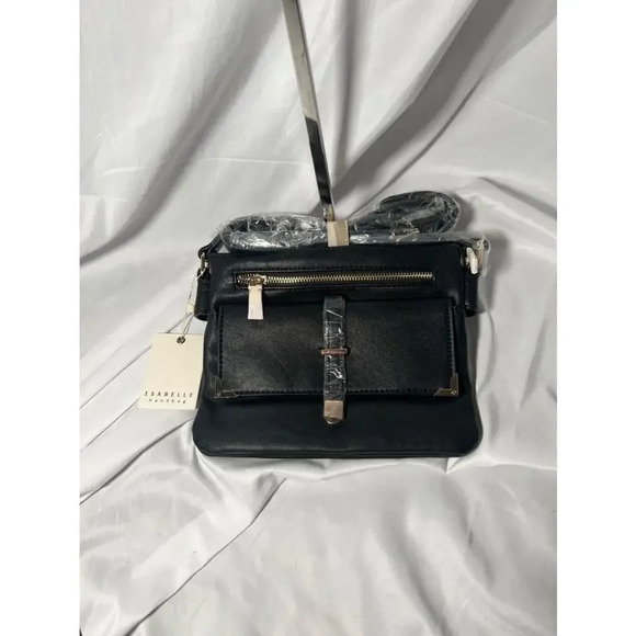 ISABELLE handbag Black Crossbody Bag‎ multiple compartments nwt - Picture 1 of 10